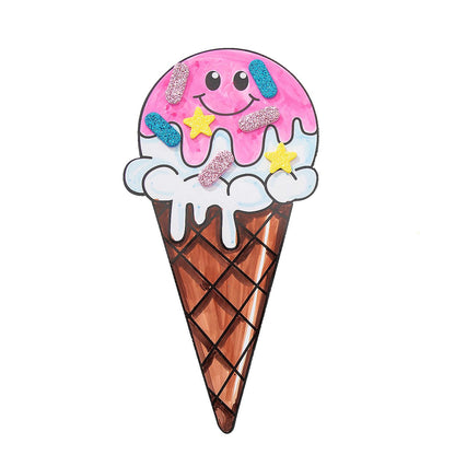 Color Your Own Ice Cream Cones Craft Kit (12 Pack)