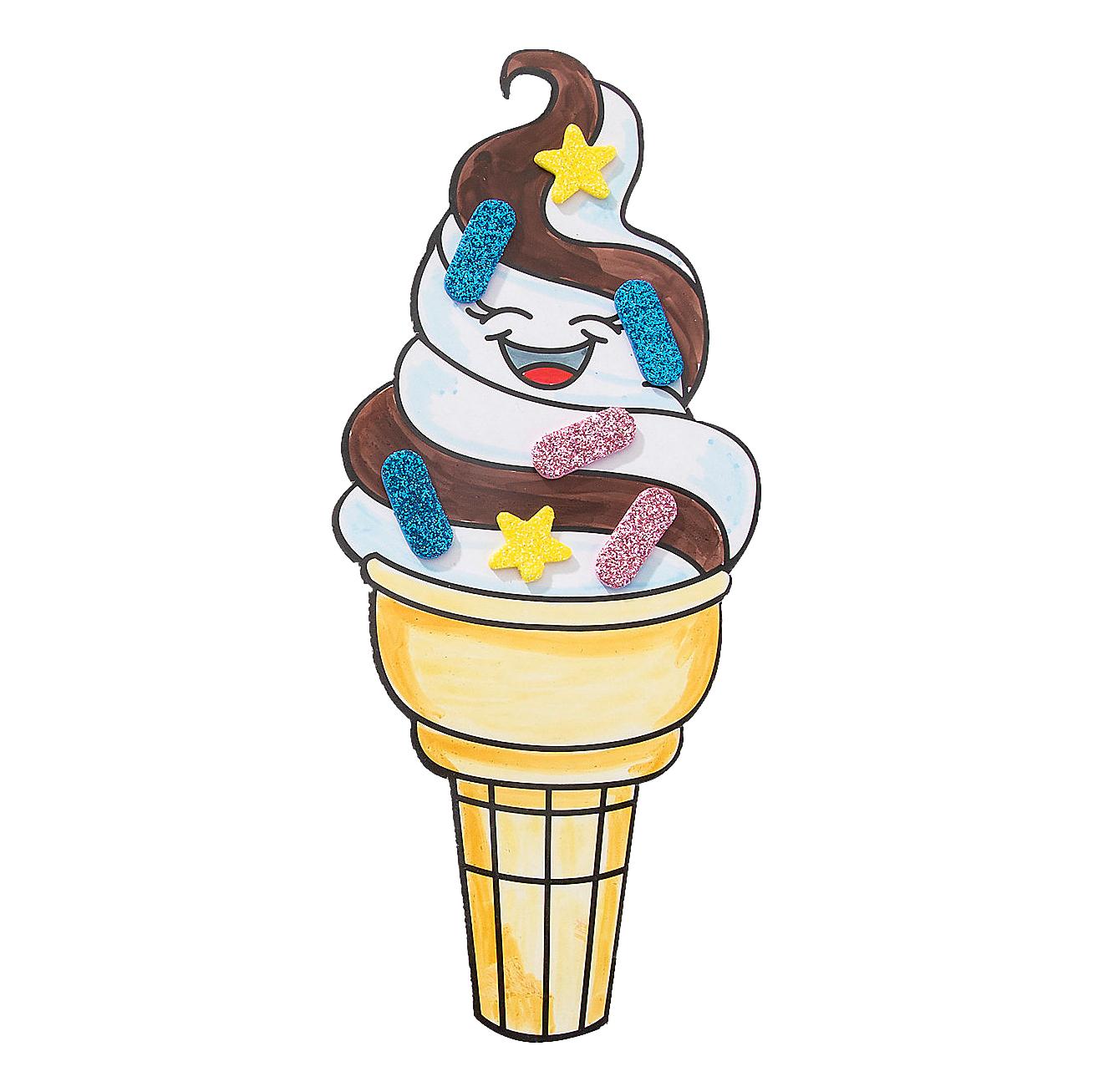 Color Your Own Ice Cream Cones Craft Kit (12 Pack)