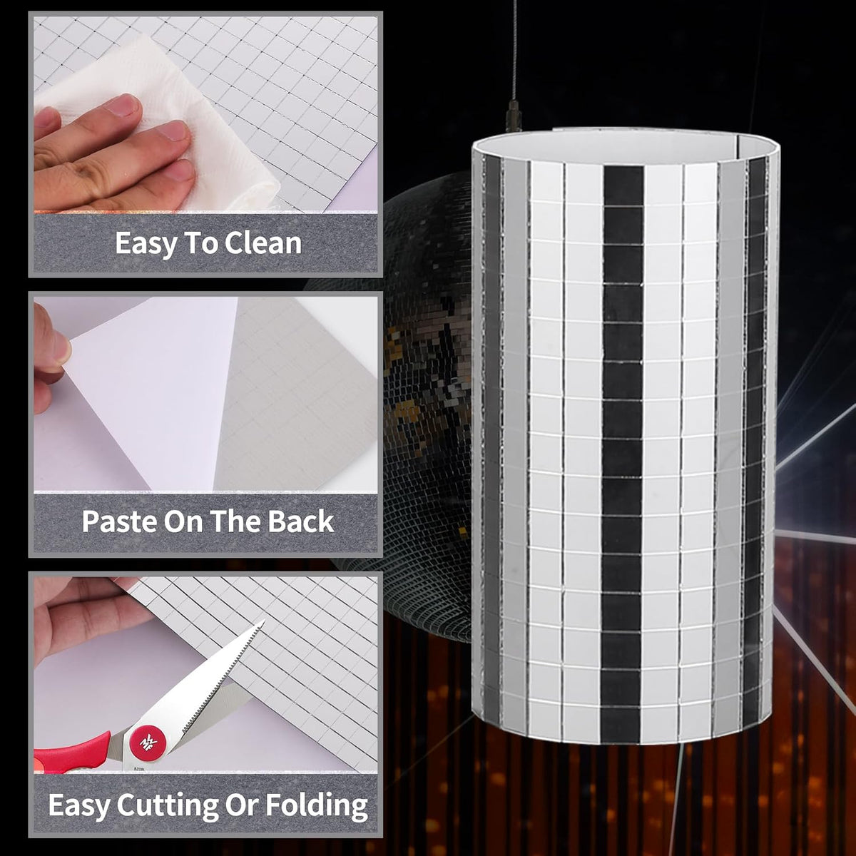 Self-Adhesive Mirror Tiles (900 Pack)