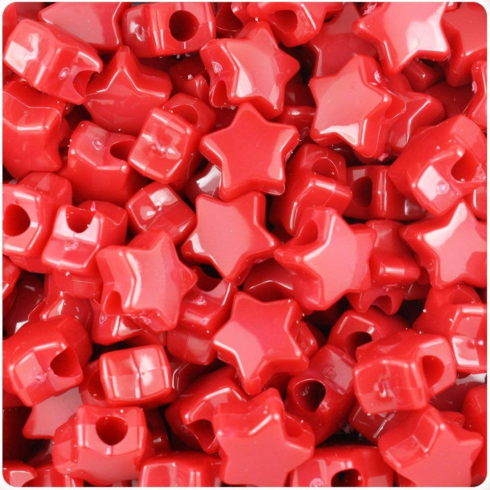 Red Star Pony Beads 