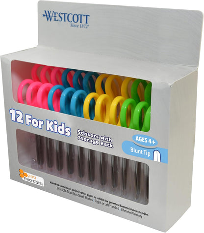 Wescott Blunt Kids Scissors with Antimicrobial Protection (12 Pack)