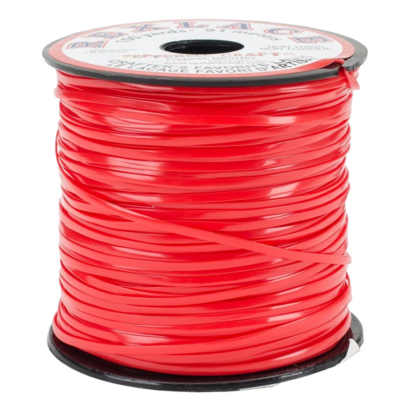 Rexlace Plastic Lacing - Red (100 yd)