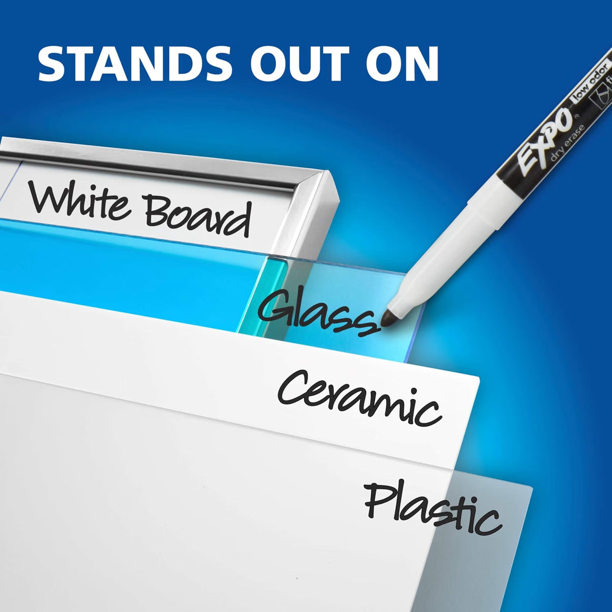 EXPO Low-Odor Dry-Erase Markers - Fine Tip (12 Pack)