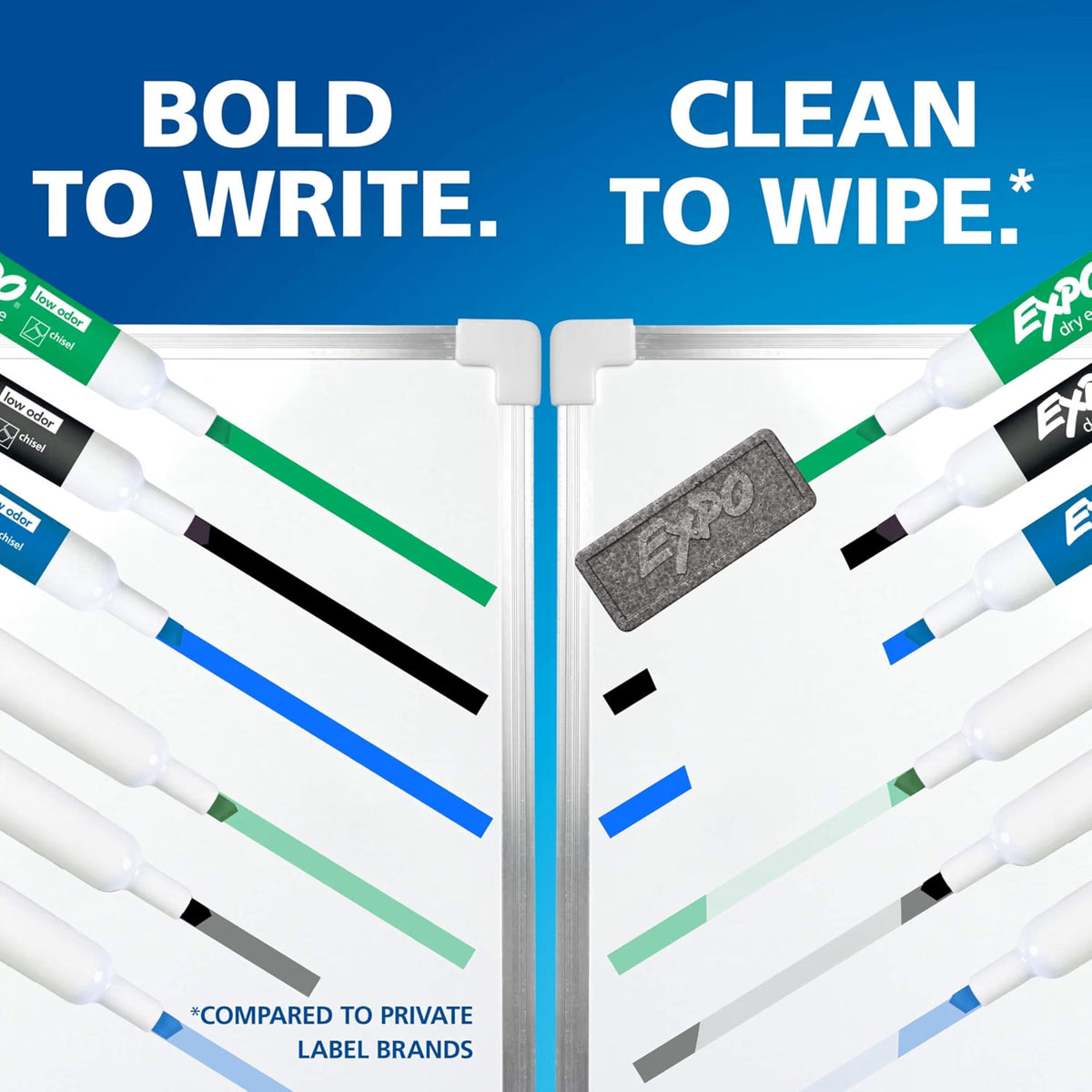 EXPO Low-Odor Dry-Erase Markers - Chisel Tip (Set of 16)
