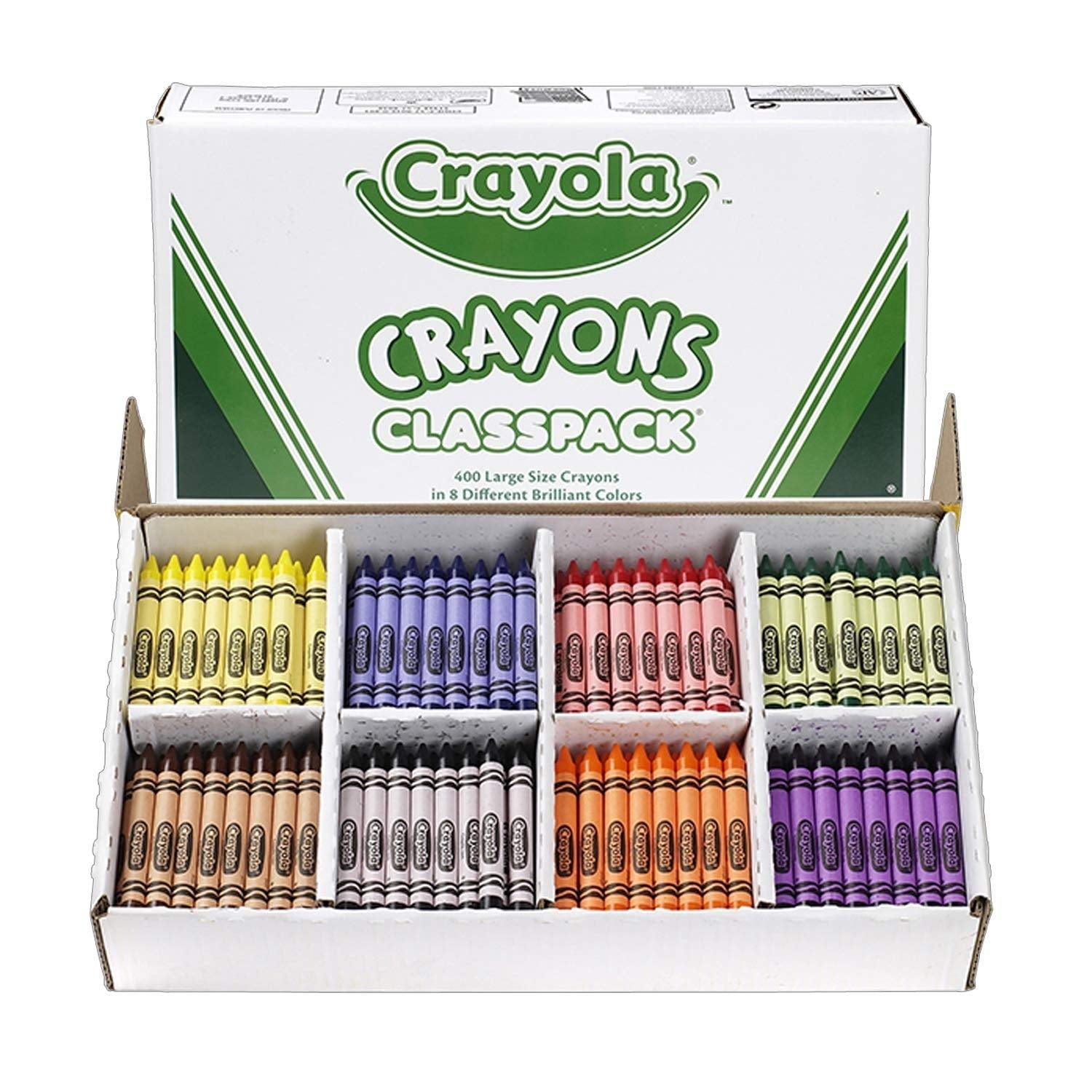 Crayola Large Size Crayons Classpack - 8 Colors (400 Pack) - EconoCrafts