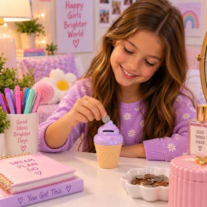 DIY Ceramic Ice Cream Cone Banks (12 Pack)