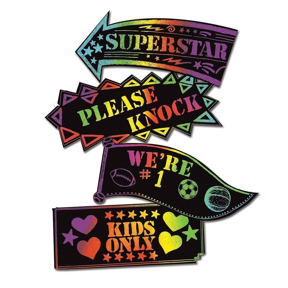 Scratch Art Signs (12 Pack) – EconoCrafts