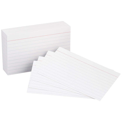 Lined White Index Cards - 3" x 5" (100 Pack) - EconoCrafts
