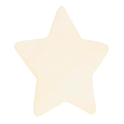 Large Wooden Stars - 4" (10 Pack)