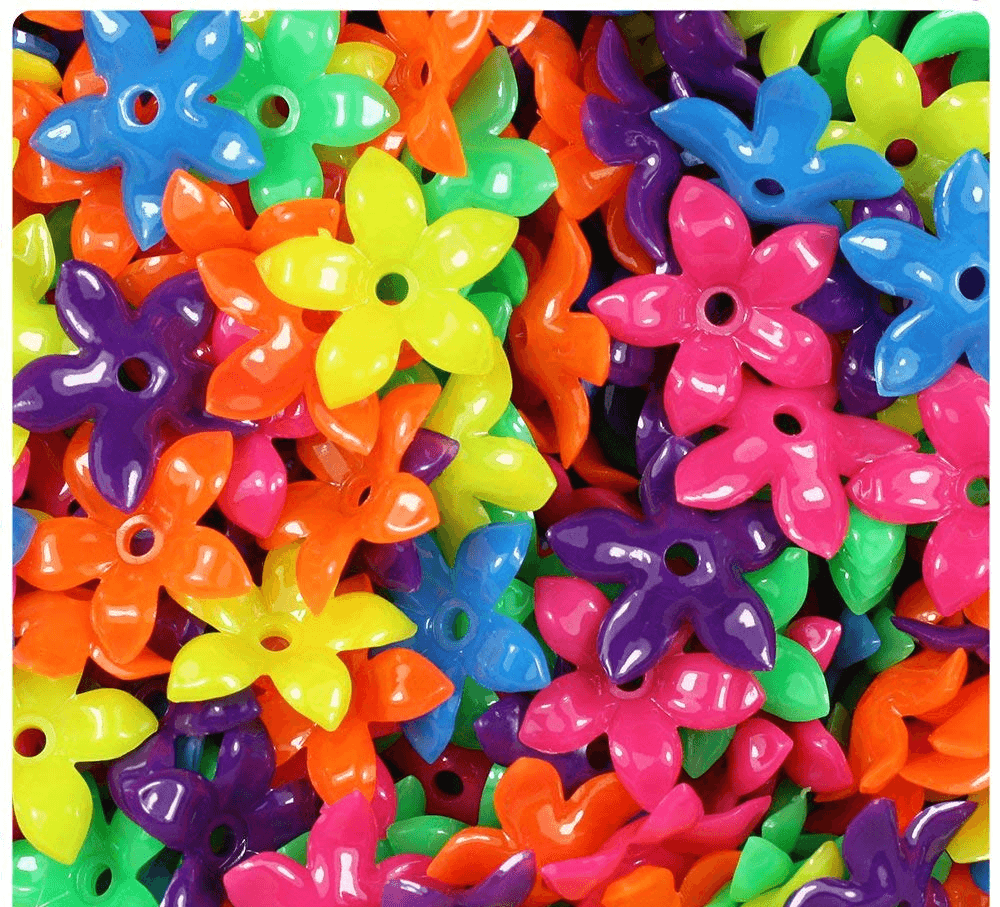 Star Flower Beads (250 Pack) - EconoCrafts