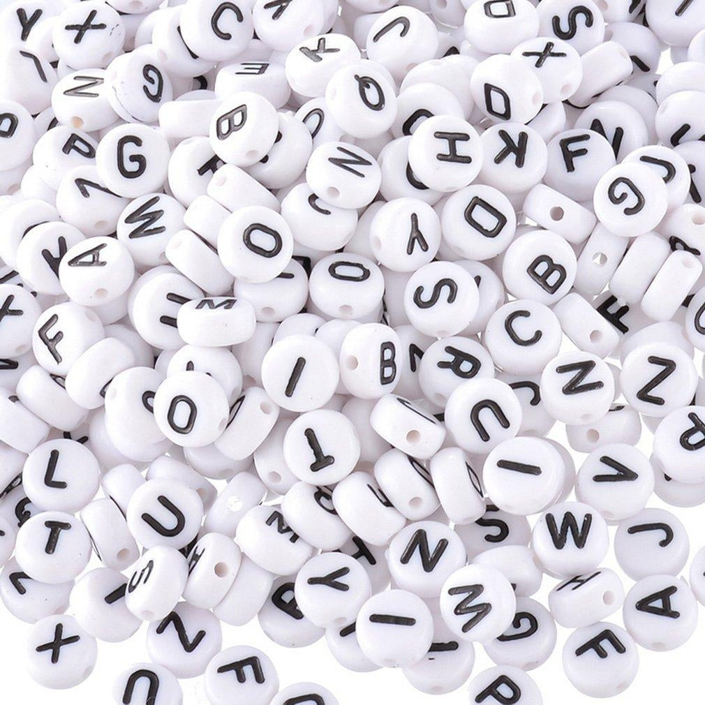 Alphabet Beads - Black and White