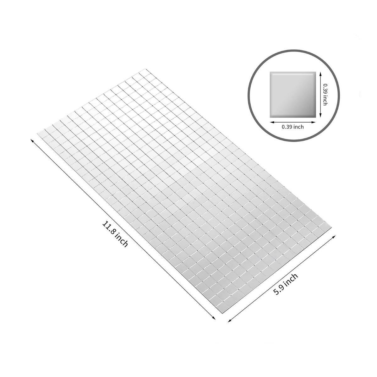 Self-Adhesive Mirror Tiles (900 Pack)