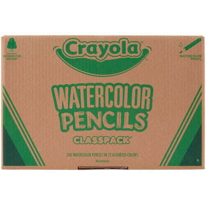 Crayola Watercolor Pencils Classpack - 12 Colors (240 Pack)