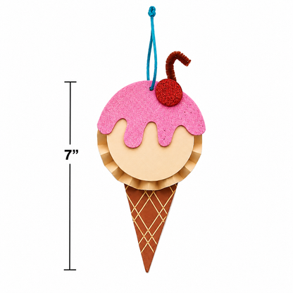 DIY Ice Cream Ornaments Craft (12 Pack)