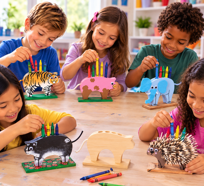 DIY Animal Crayon Holders (12 Pack)