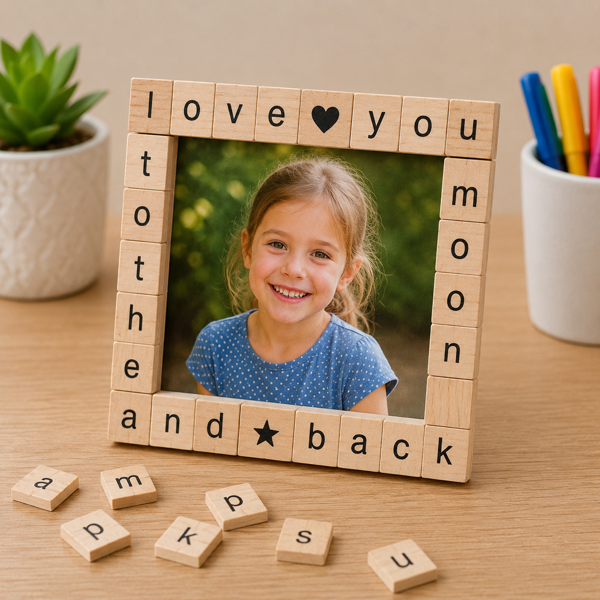 Wooden Alphabet Tiles (100 Pack)
