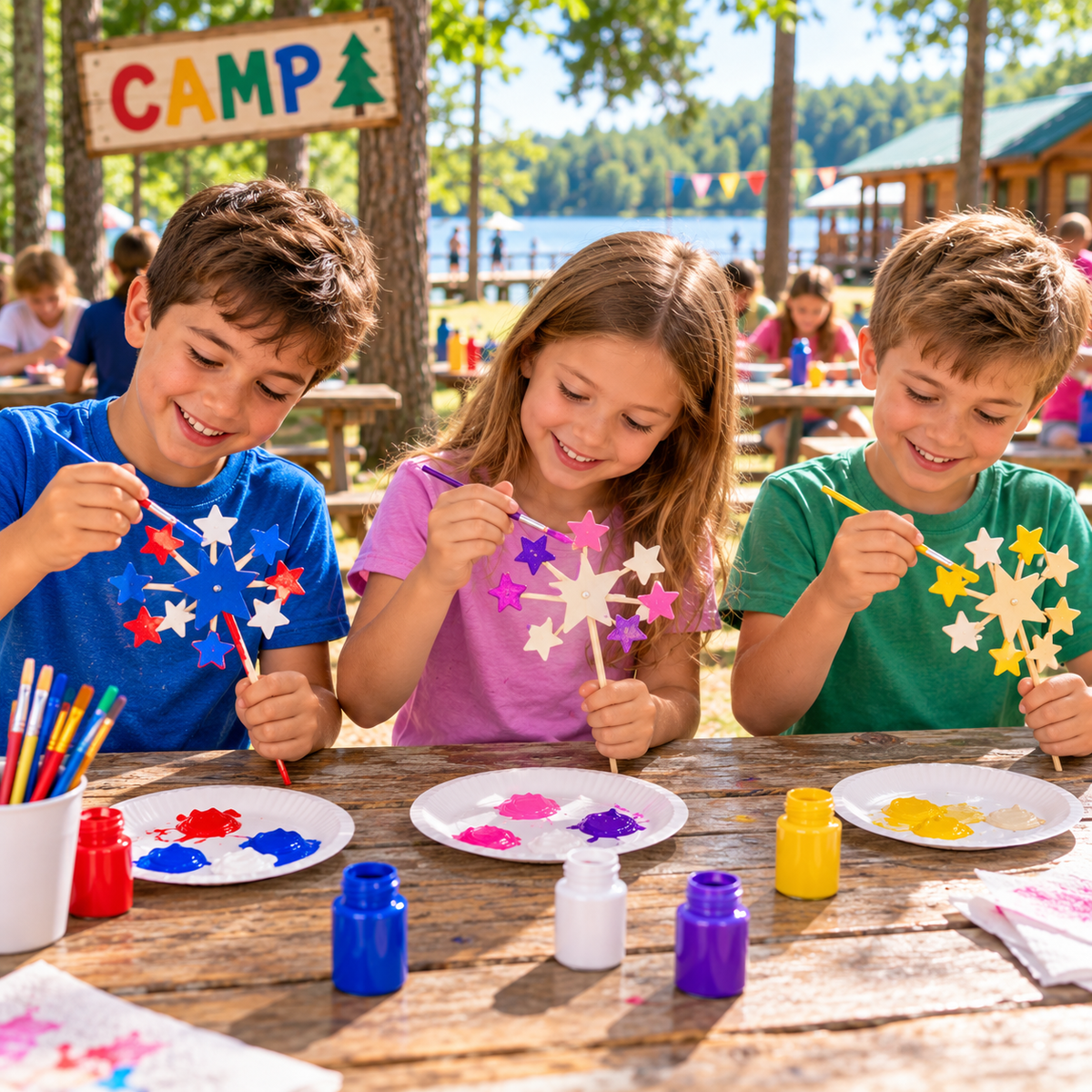 DIY Wooden Star Pinwheels (12 Pack)