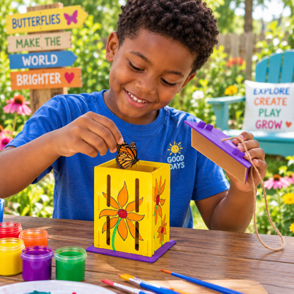 DIY Wooden Butterfly Houses (12 Pack)