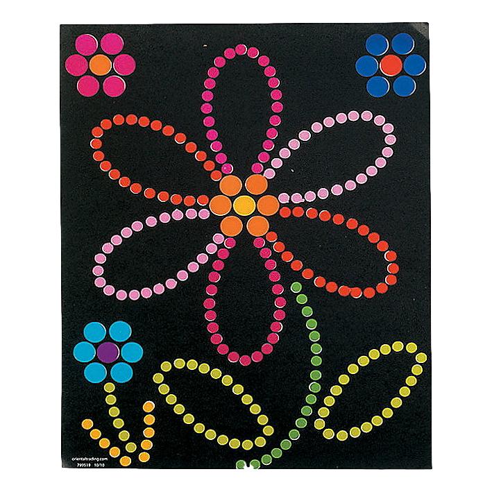 Spring Flowers Sticker Dot Art (12 Pack)