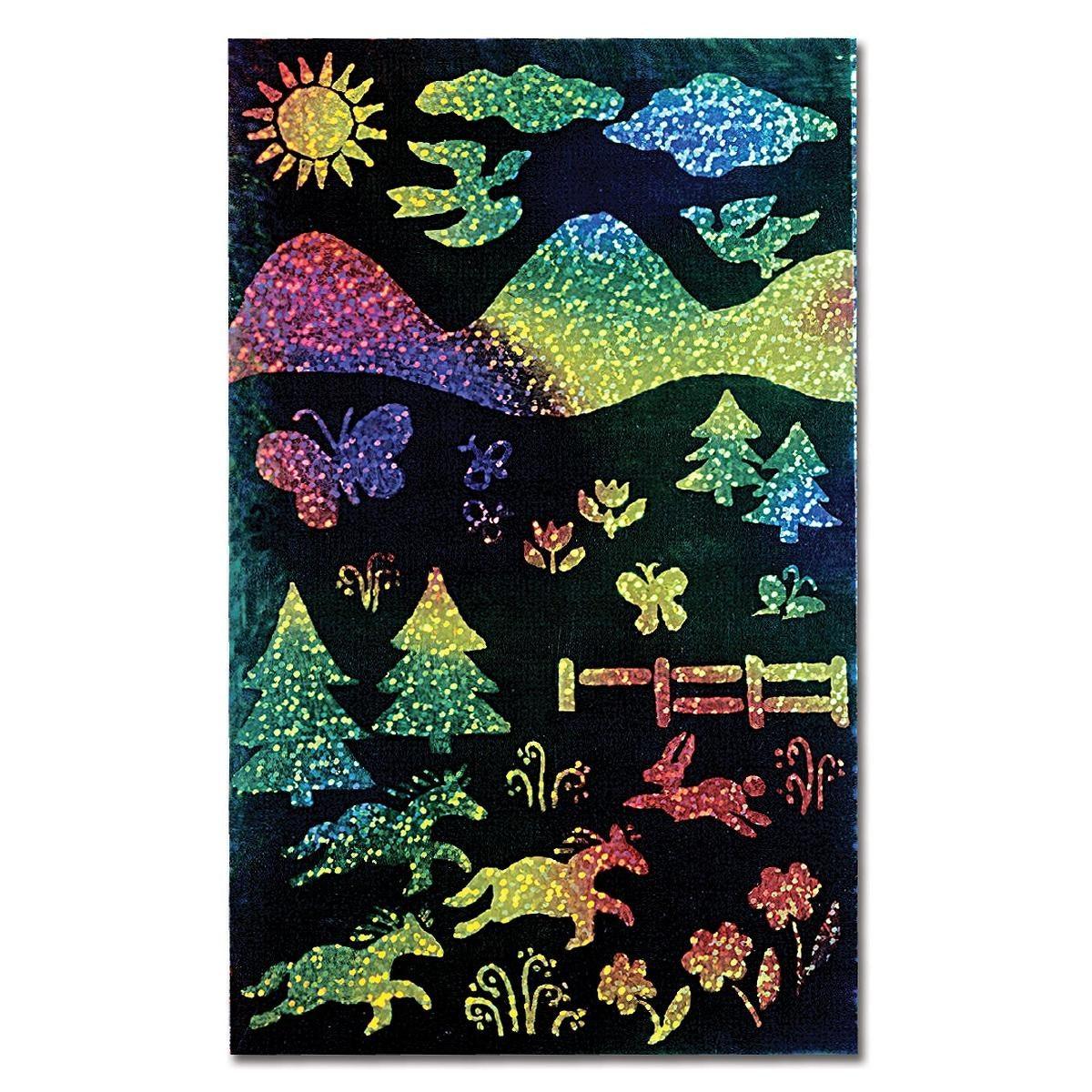 Scratch Art Multi-Color Glitter Boards (30 Pack) - EconoCrafts