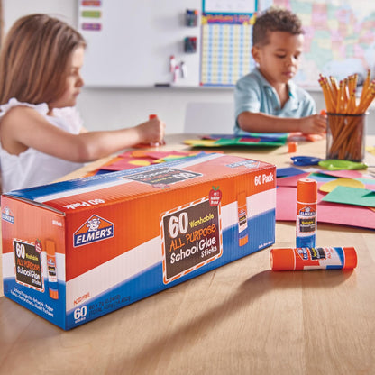 Elmer's Washable Glue Sticks - Clear (60 Pack)