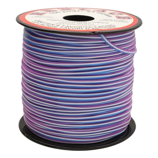 Treslace Rexlace Plastic Lacing - Clear Blue / White / Clear Purple