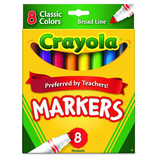 Crayola Broad Line Markers - 8 Colors - EconoCrafts