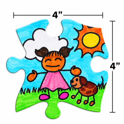 Large Cardboard Puzzle Pieces (32 Pack)