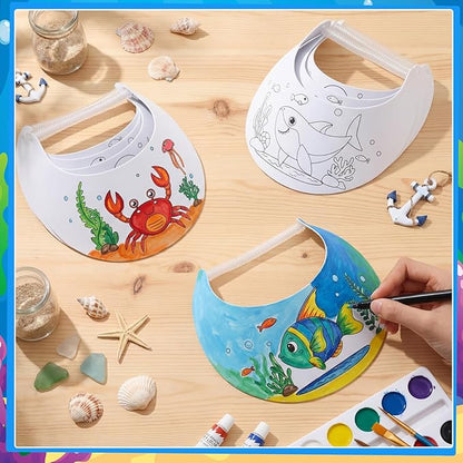 Color Your Own Foam Ocean Visors (10 Pack)