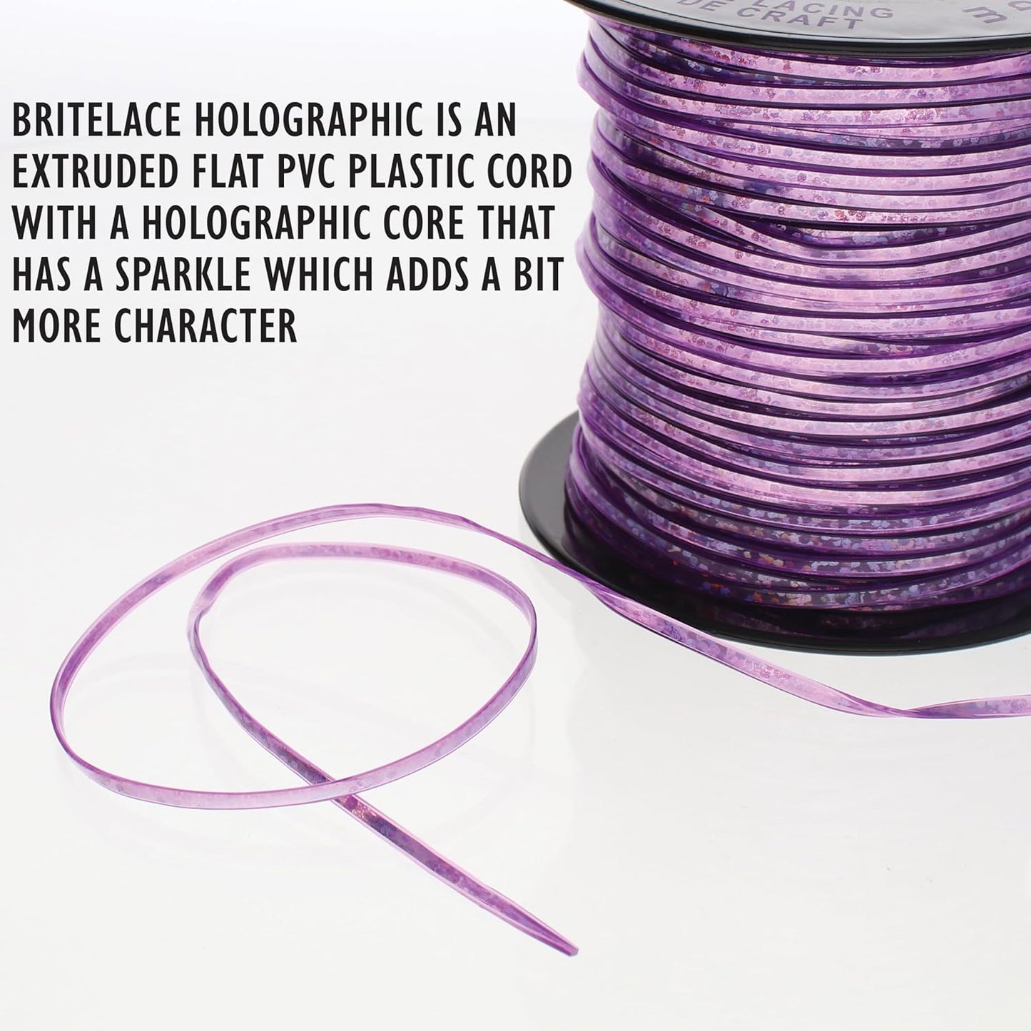 Holographic Rexlace Plastic Lacing - Purple