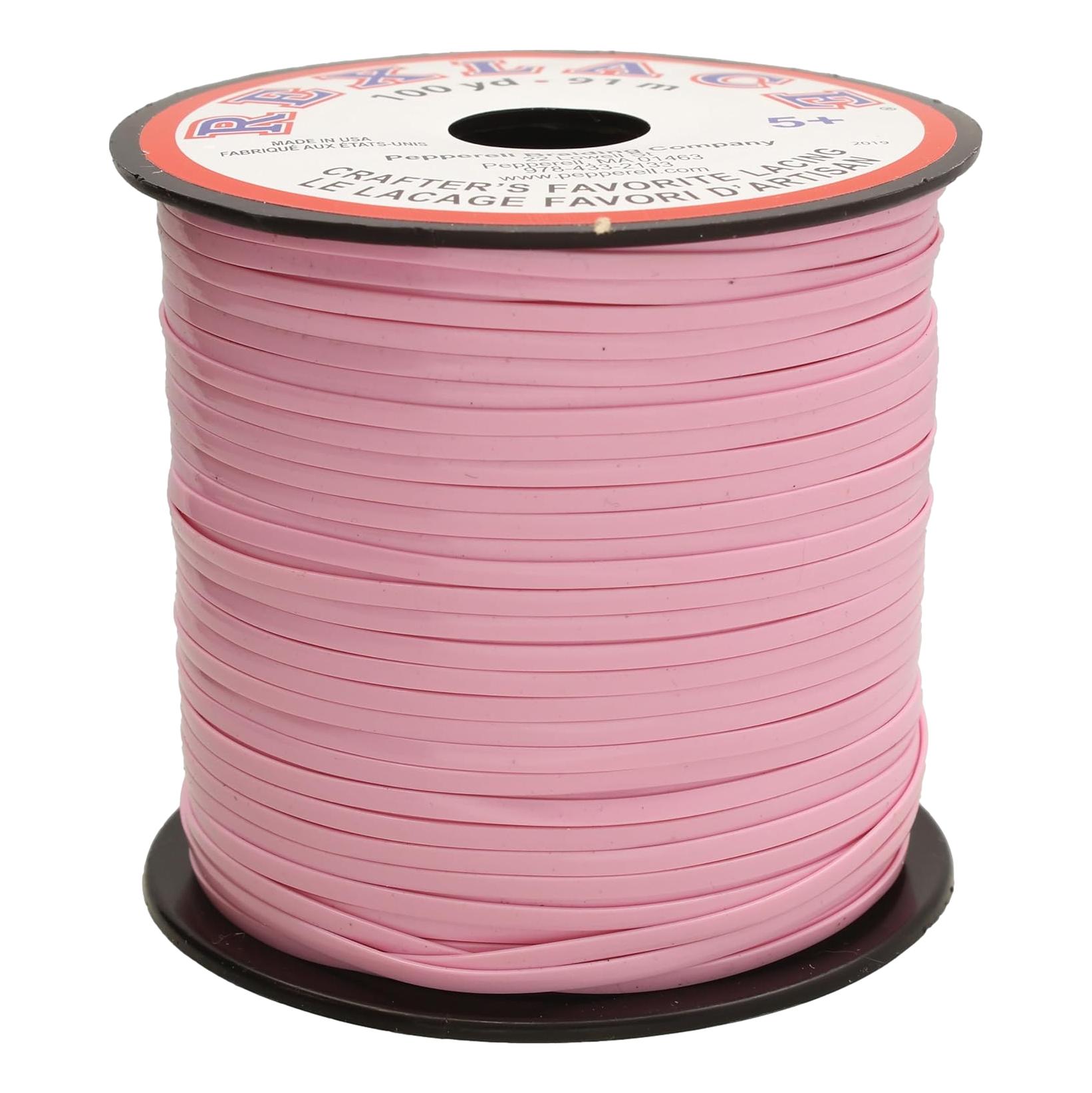 Rexlace Plastic Lacing- Pink (100 yd) – EconoCrafts