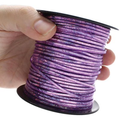 Holographic Rexlace Plastic Lacing - Purple