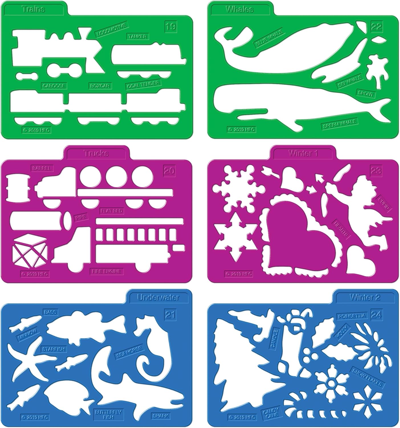 Assorted Stencils Pack (Set of 24)
