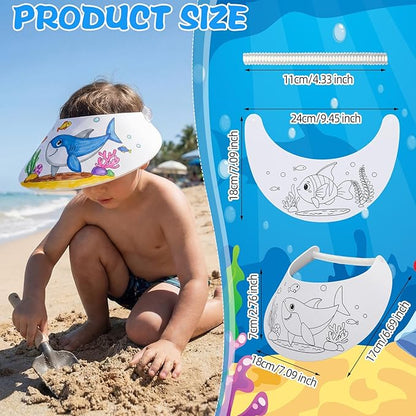 Color Your Own Foam Ocean Visors (10 Pack)
