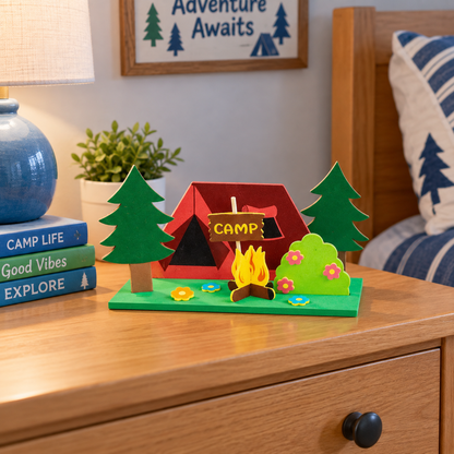 DIY 3D Foam Camp Scenes Craft Kit (12 Pack)