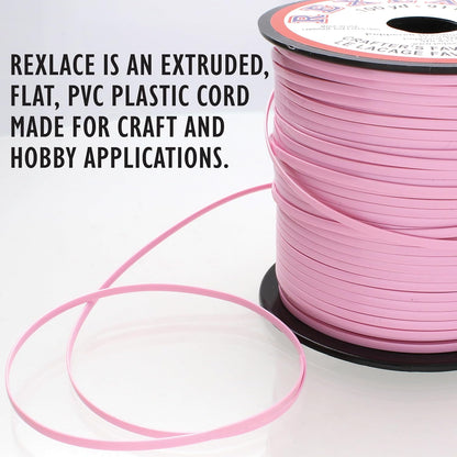 Rexlace Plastic Lacing- Pink (100 yd)