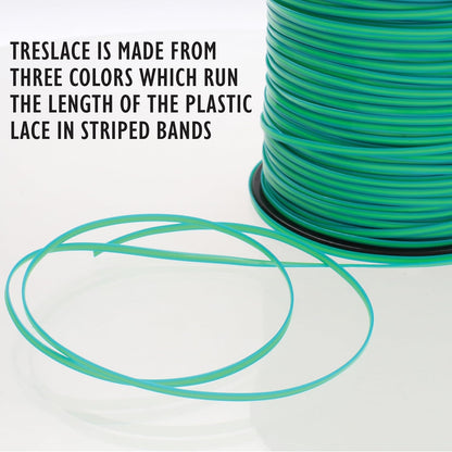 Treslace Rexlace Plastic Lacing - Neon Blue / Neon Green / Neon Blue