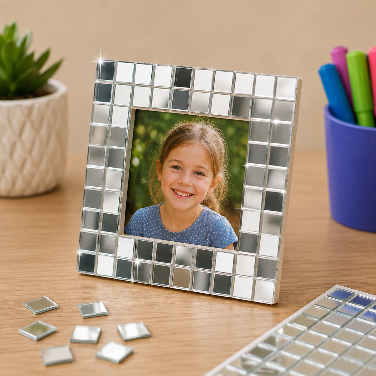 Self-Adhesive Mirror Tiles (400 Pack)