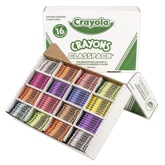 Crayola Crayons Classpack - 16 Colors (800 Pack) - EconoCrafts