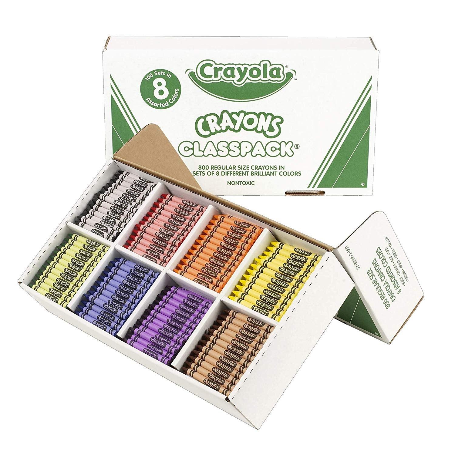 Crayola Crayons Classpack - 8 Colors (800 Pack) - EconoCrafts