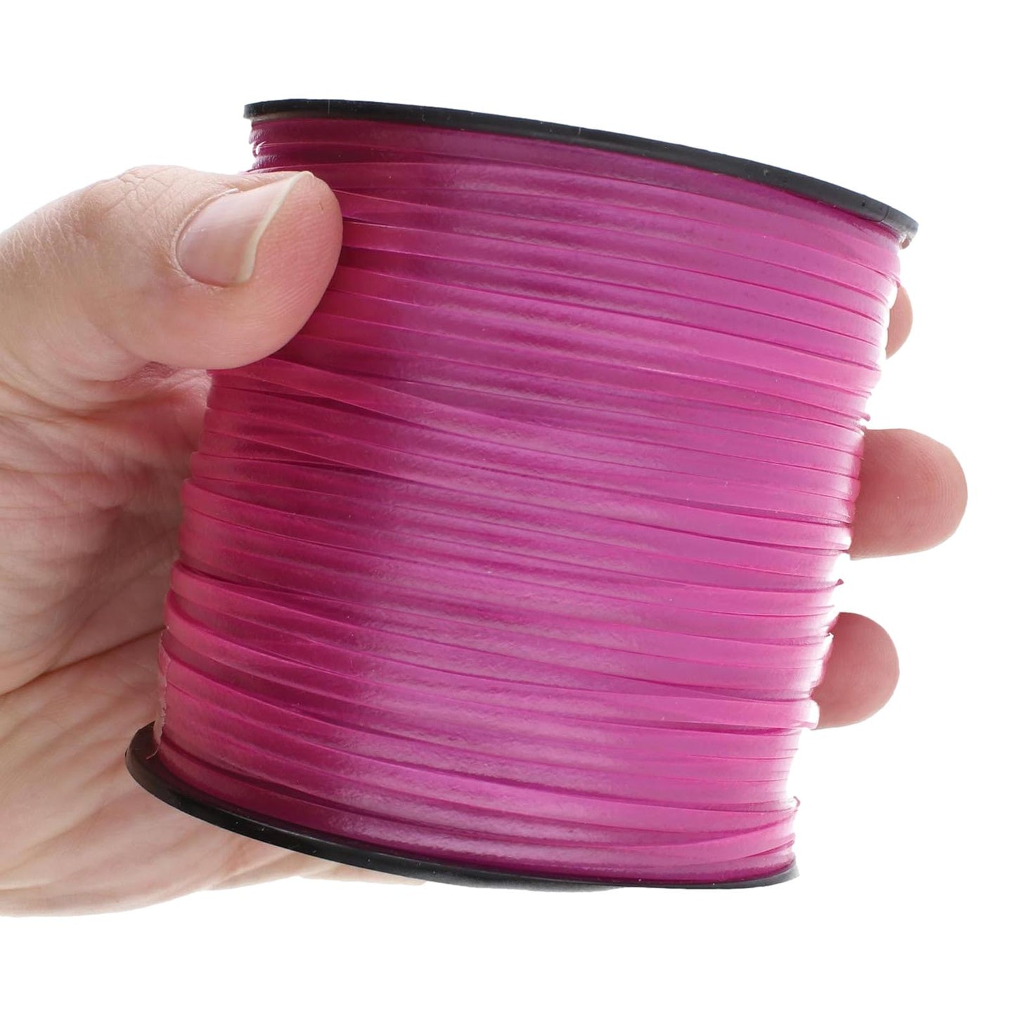 Rexlace Plastic Lacing - Clear Raspberry (100 yd)