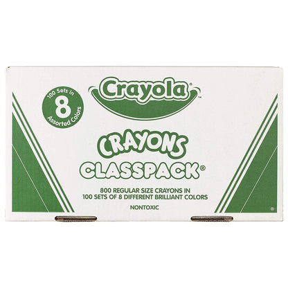 Crayola Crayons Classpack - 8 Colors (800 Pack) - EconoCrafts