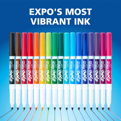 EXPO Low-Odor Dry-Erase Markers - Fine Tip (12 Pack)