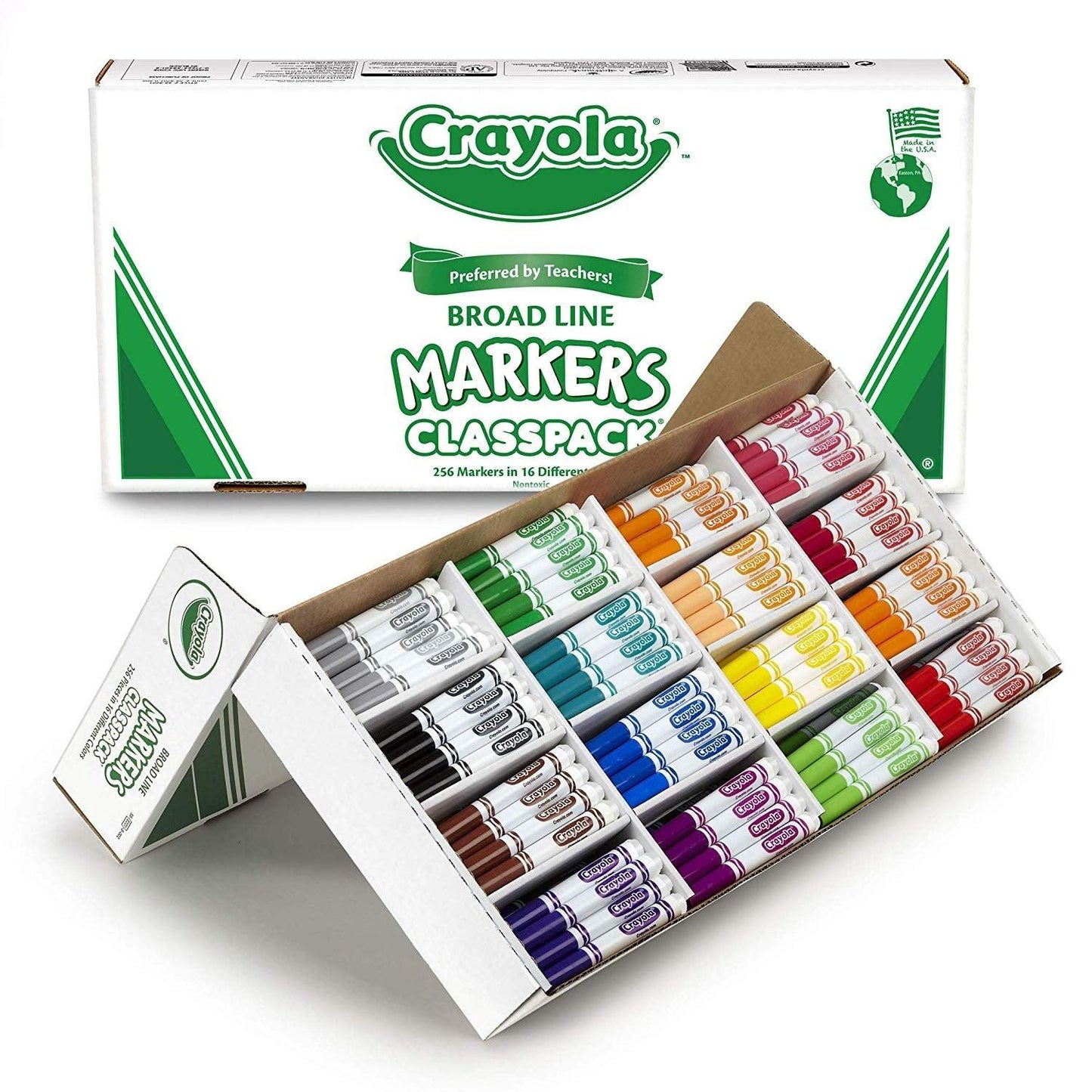 Crayola Broad Line Markers Classpack - 16 Colors (256 Pack) - EconoCrafts