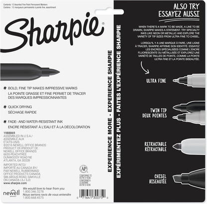 Sharpie Fine Point Markers - Black (12 Pack)