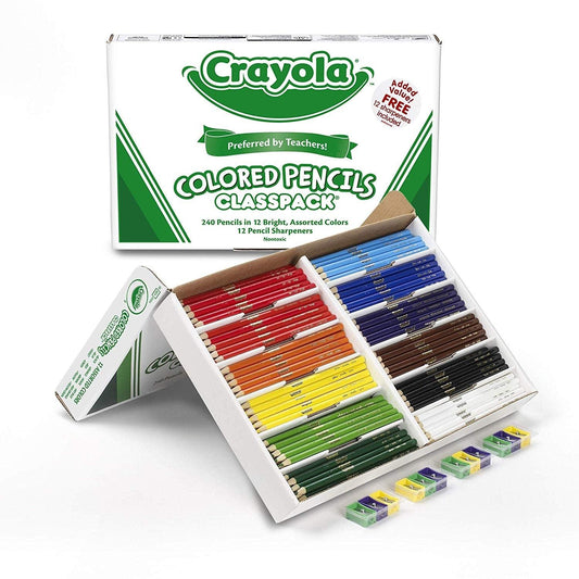 Crayola Colored Pencils Classpack - 12 Colors (240 Pack) - EconoCrafts