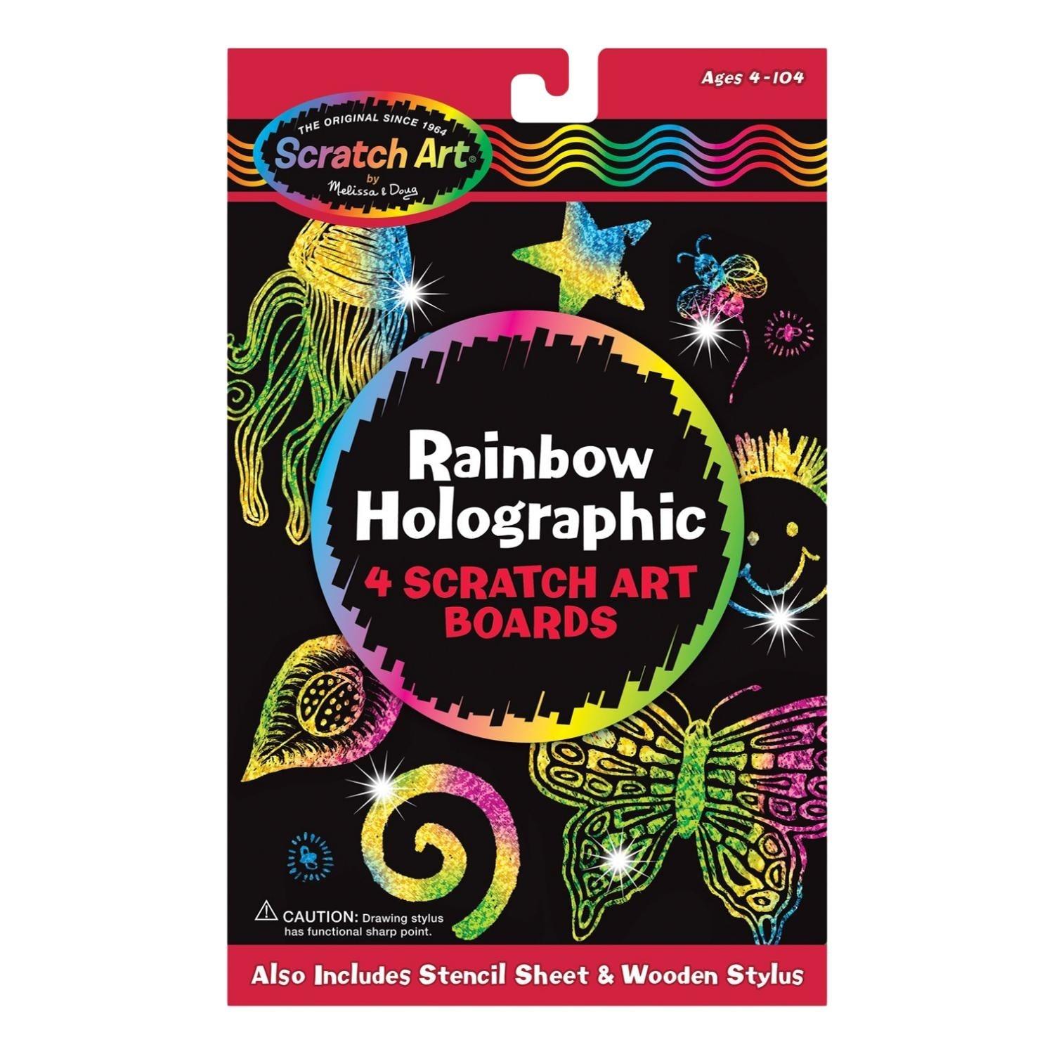 Scratch Art Multi-Color Glitter Boards (30 Pack) - EconoCrafts