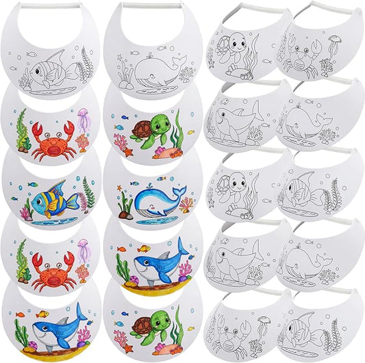 Color Your Own Foam Ocean Visors (10 Pack)