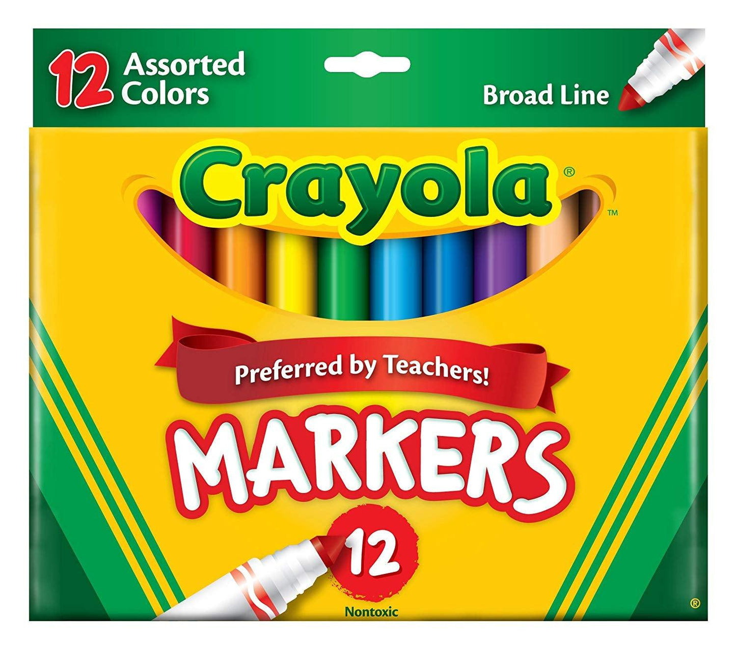 Crayola Broad Line Markers - 12 Colors - EconoCrafts