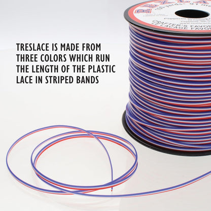 Treslace Rexlace Plastic Lacing - Red / White / Blue